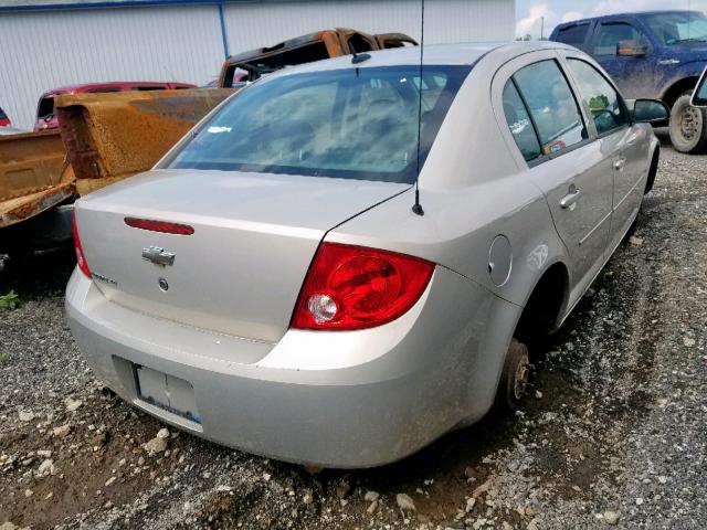 1G1AT58H897253955 - 2009 CHEVROLET COBALT LT SILVER photo 4