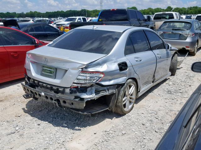 WDDGF4HB2CR220594 - 2012 MERCEDES-BENZ C 250 SILVER photo 4