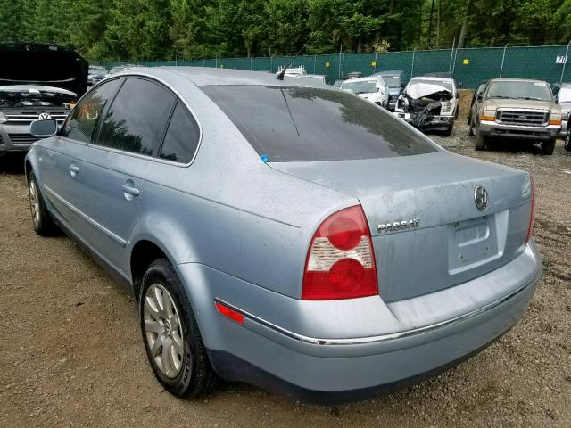 WVWPD63B72P306982 - 2002 VOLKSWAGEN PASSAT GLS BLUE photo 3