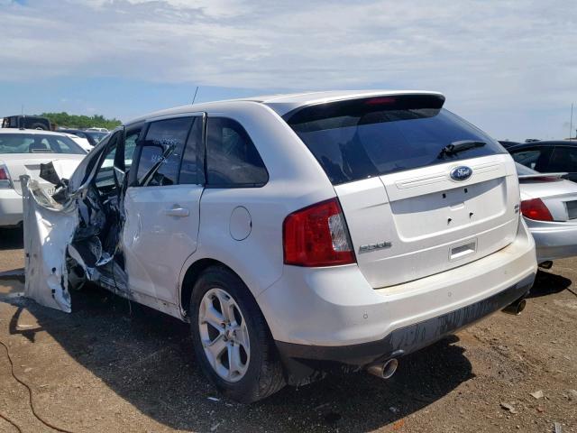 2FMDK4JC5CBA52461 - 2012 FORD EDGE SEL WHITE photo 3