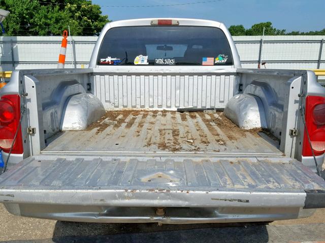 1D7HW48KX6S513676 - 2006 DODGE DAKOTA QUA GRAY photo 6