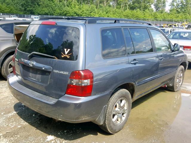 JTEEP21AX40036655 - 2004 TOYOTA HIGHLANDER BLUE photo 4