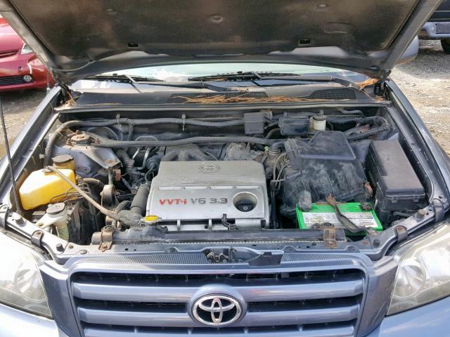 JTEEP21AX40036655 - 2004 TOYOTA HIGHLANDER BLUE photo 7