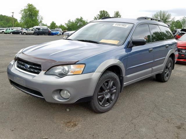 4S4BP61C457386321 - 2005 SUBARU LEGACY OUT BLUE photo 2