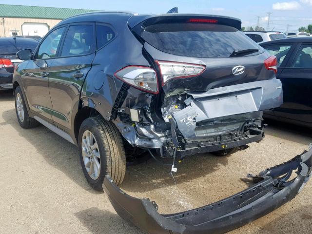 KM8J3CA41HU460184 - 2017 HYUNDAI TUCSON LIM GRAY photo 3