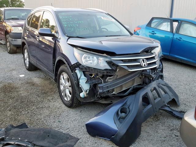 JHLRM4H79CC005482 - 2012 HONDA CR-V EXL BLUE photo 1