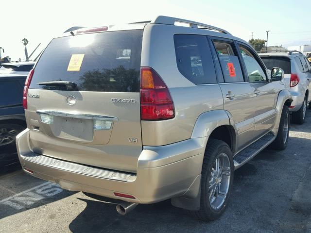 JTJBT20X340067848 - 2004 LEXUS GX 470 GOLD photo 4