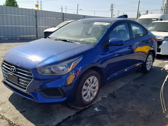 3KPC24A39KE059629 - 2019 HYUNDAI ACCENT SE BLUE photo 2