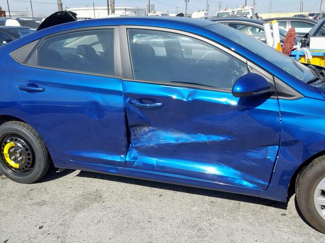 3KPC24A39KE059629 - 2019 HYUNDAI ACCENT SE BLUE photo 9