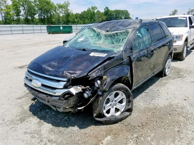 2FMDK3JC0DBA56915 - 2013 FORD EDGE SEL BLACK photo 2