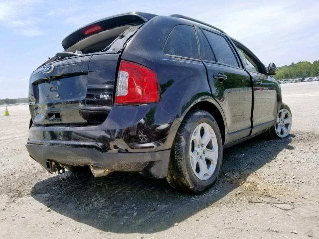 2FMDK3JC0DBA56915 - 2013 FORD EDGE SEL BLACK photo 4