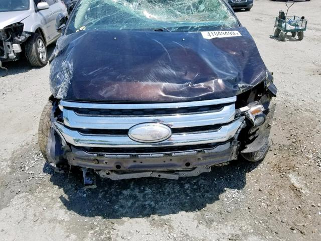 2FMDK3JC0DBA56915 - 2013 FORD EDGE SEL BLACK photo 7