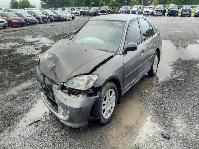 2HGES16375H008432 - 2005 HONDA CIVIC DX V GRAY photo 2