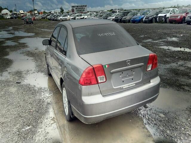 2HGES16375H008432 - 2005 HONDA CIVIC DX V GRAY photo 3