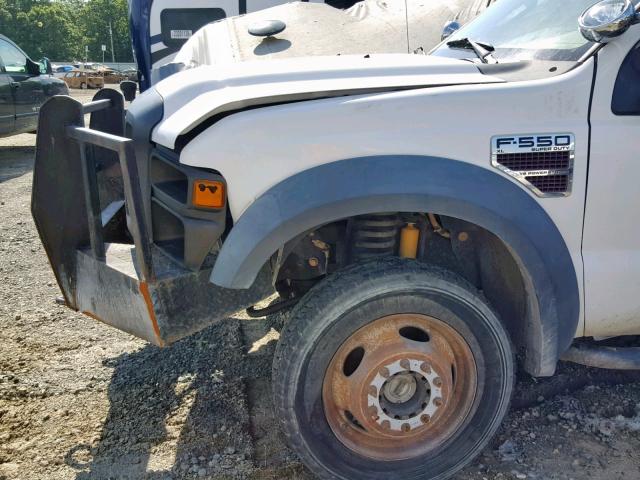 1FDAF57R08EC25355 - 2008 FORD F550 SUPER WHITE photo 9