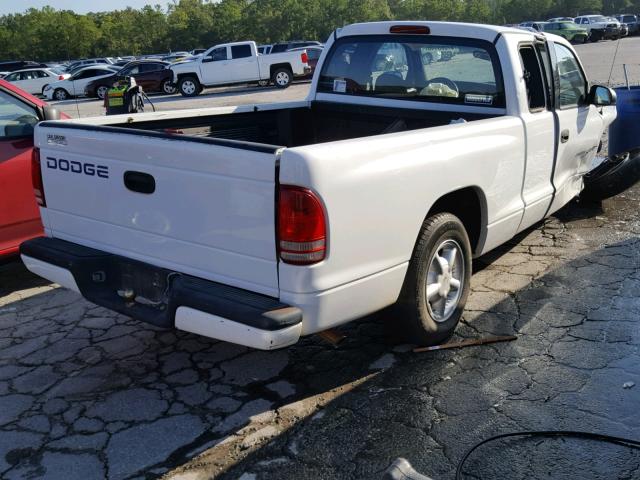 1B7GL22X4YS565167 - 2000 DODGE DAKOTA WHITE photo 4