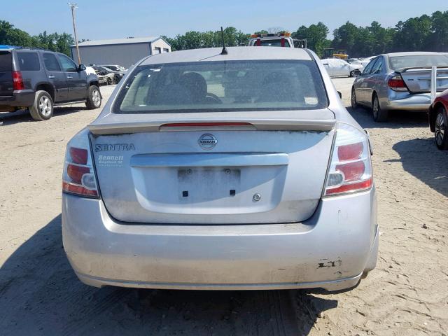 3N1AB6AP2CL655672 - 2012 NISSAN SENTRA 2.0 SILVER photo 9