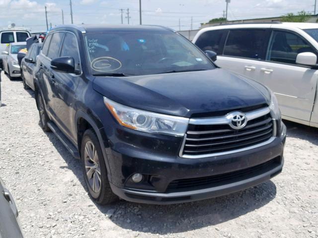 5TDKKRFH0FS090714 - 2015 TOYOTA HIGHLANDER BLACK photo 1