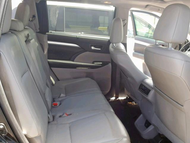 5TDKKRFH0FS090714 - 2015 TOYOTA HIGHLANDER BLACK photo 6