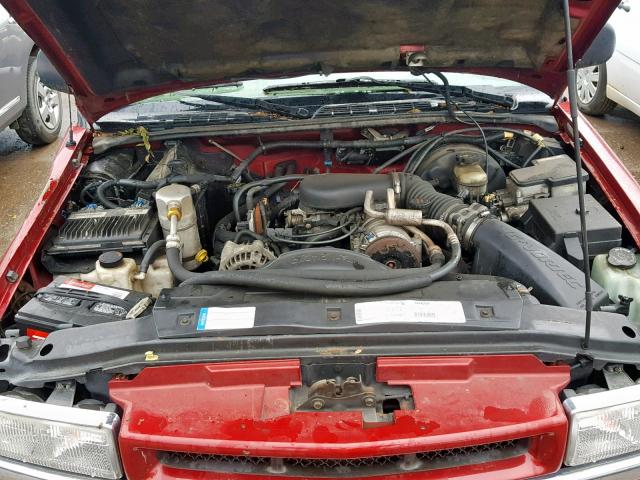 1GNDT13W9X2157918 - 1999 CHEVROLET BLAZER RED photo 7