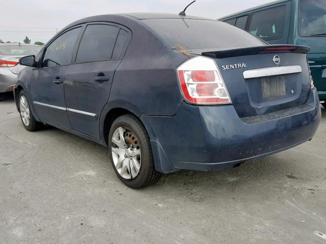 3N1AB6AP4BL626530 - 2011 NISSAN SENTRA 2.0 BLUE photo 3