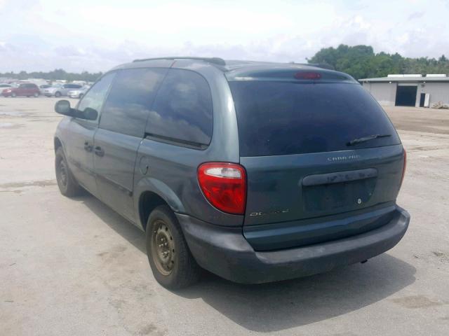 1D4GP25R65B204118 - 2005 DODGE CARAVAN SE GREEN photo 3