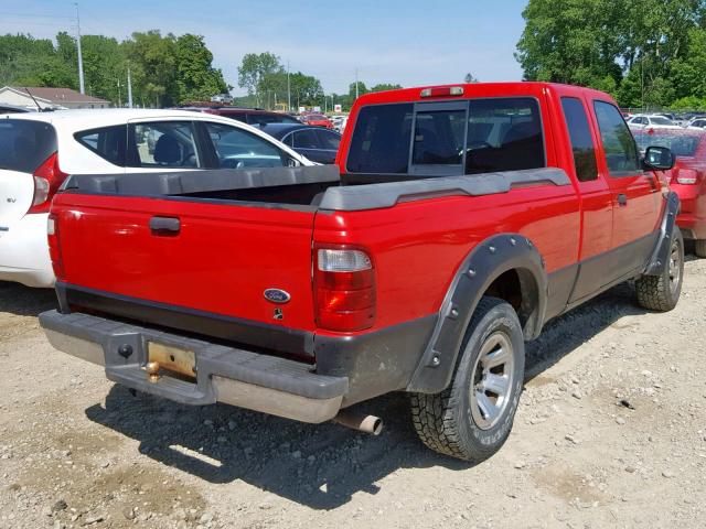 1FTYR14V21TA76498 - 2001 FORD RANGER SUP RED photo 4