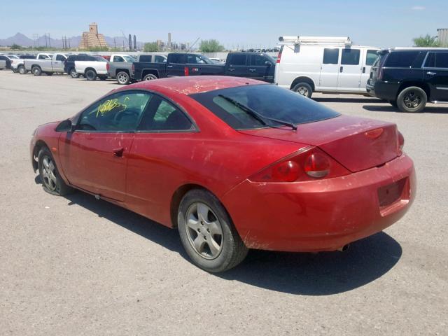 1ZWFT61L9Y5628031 - 2000 MERCURY COUGAR V6 RED photo 3