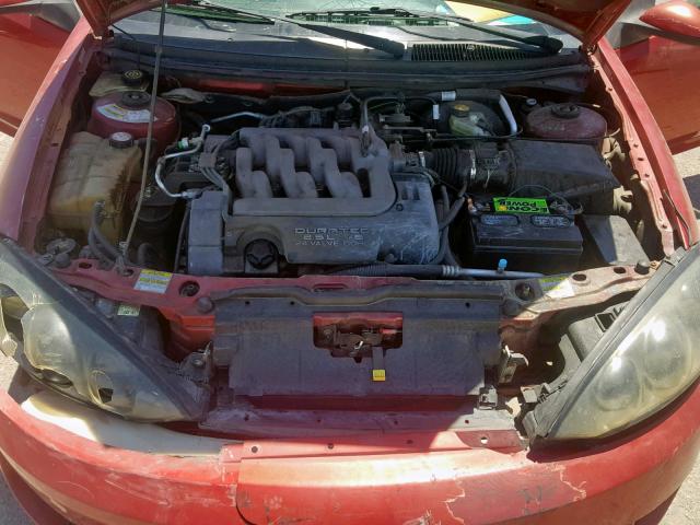 1ZWFT61L9Y5628031 - 2000 MERCURY COUGAR V6 RED photo 7