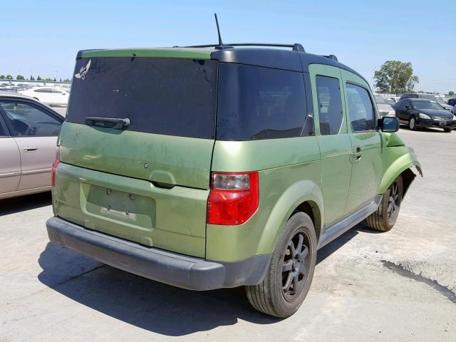 5J6YH28717L014422 - 2007 HONDA ELEMENT EX GREEN photo 4