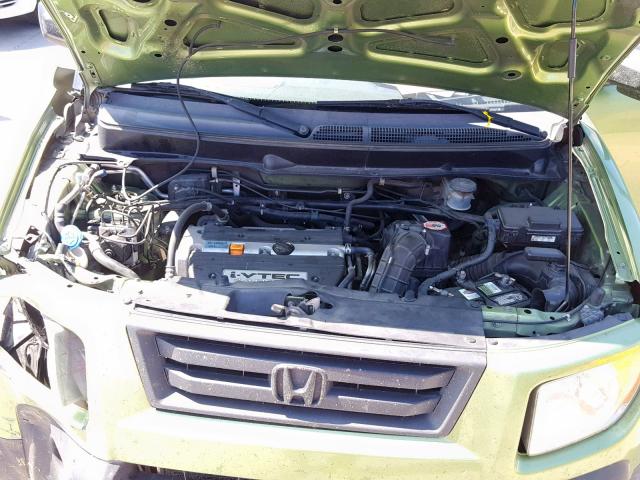 5J6YH28717L014422 - 2007 HONDA ELEMENT EX GREEN photo 7