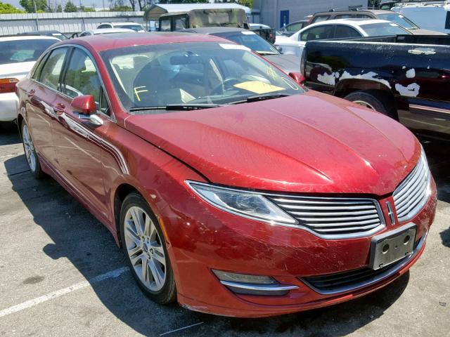 3LN6L2LU8DR814670 - 2013 LINCOLN MKZ HYBRID RED photo 1