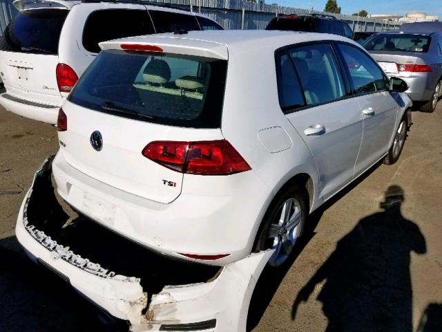 3VW217AUXHM066187 - 2017 VOLKSWAGEN GOLF S WHITE photo 4