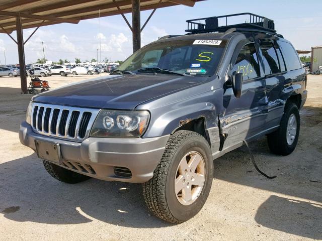 1J4GW48S12C173368 - 2002 JEEP GRAND CHER BLUE photo 2