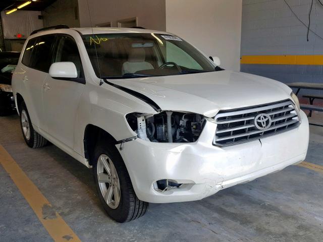 JTEES41A192132311 - 2009 TOYOTA HIGHLANDER WHITE photo 1