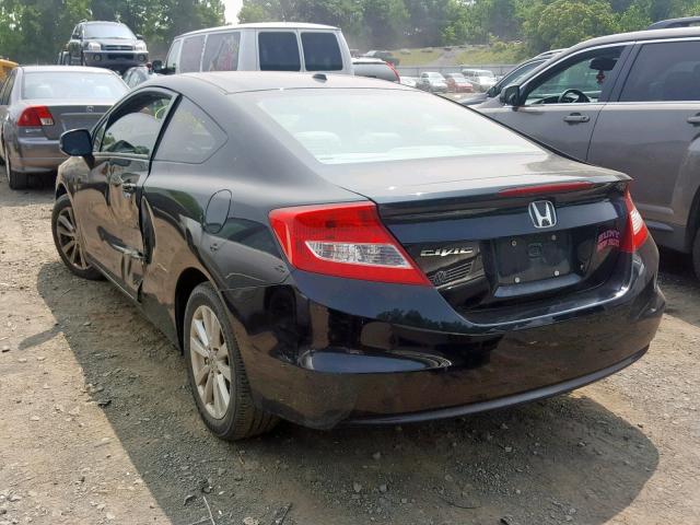 2HGFG3B12CH535667 - 2012 HONDA CIVIC EXL 黑色 照片 3