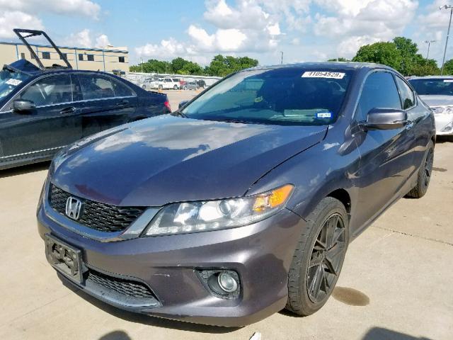 1HGCT2B89DA000888 - 2013 HONDA ACCORD EXL GRAY photo 2