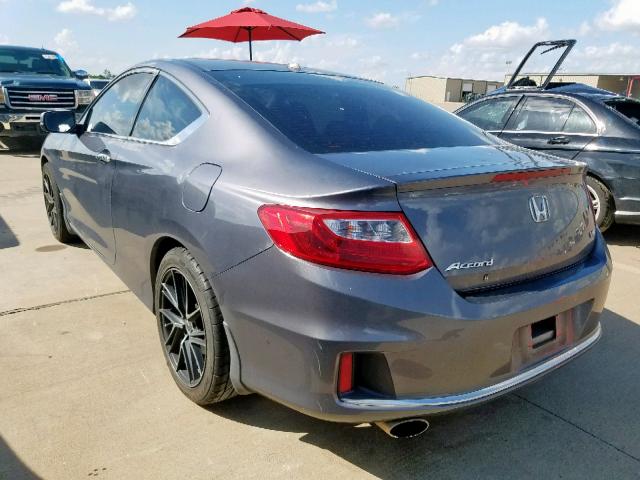 1HGCT2B89DA000888 - 2013 HONDA ACCORD EXL GRAY photo 3