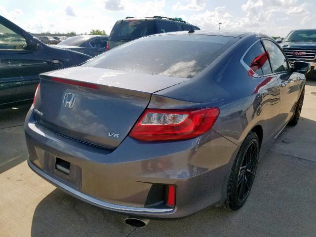 1HGCT2B89DA000888 - 2013 HONDA ACCORD EXL GRAY photo 4