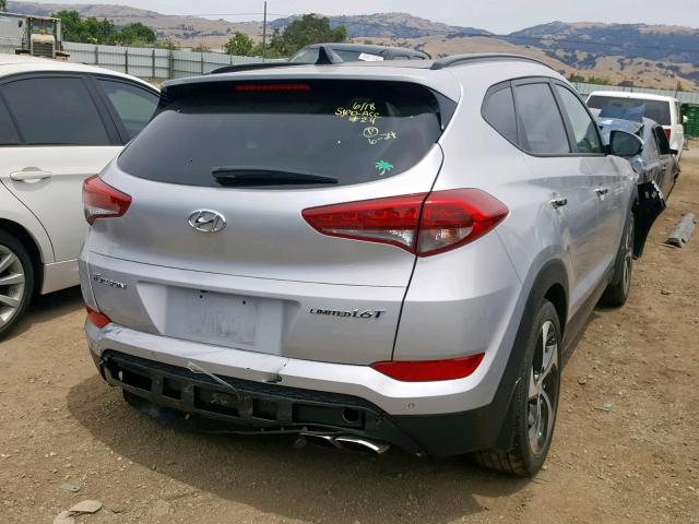 KM8J33A23GU245760 - 2016 HYUNDAI TUCSON LIM SILVER photo 4