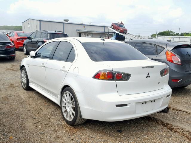 JA32U8FWXAU018800 - 2010 MITSUBISHI LANCER GTS WHITE photo 3