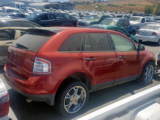 2FMDK36C07BA82220 - 2007 FORD EDGE SE RED photo 4