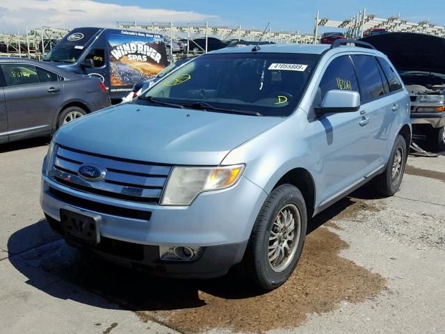 2FMDK48C38BA71555 - 2008 FORD EDGE SEL BLUE photo 2