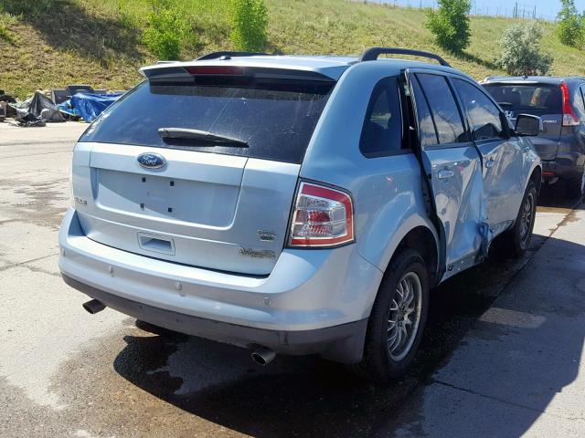 2FMDK48C38BA71555 - 2008 FORD EDGE SEL BLUE photo 4