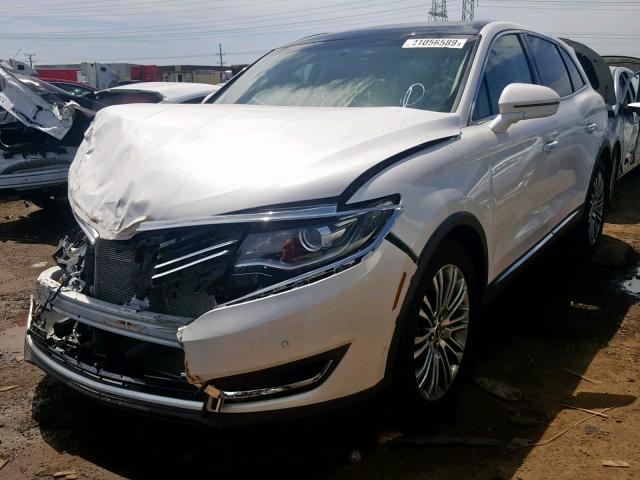 2LMTJ6LR7GBL74332 - 2016 LINCOLN MKX RESERV WHITE photo 2