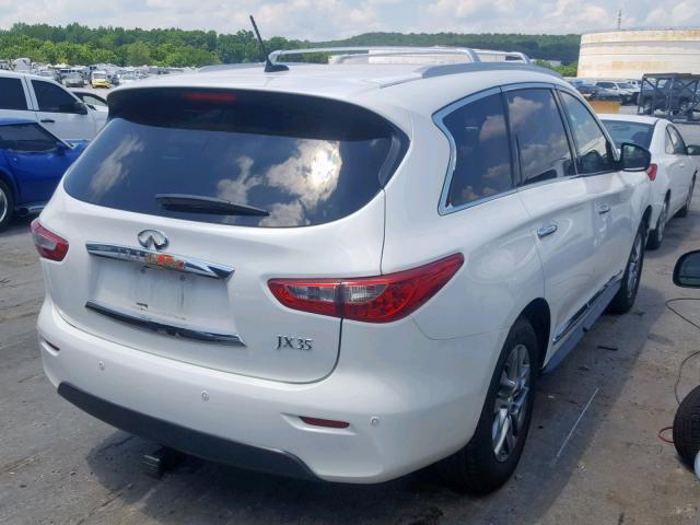 5N1AL0MM3DC345998 - 2013 INFINITI JX35 WHITE photo 4