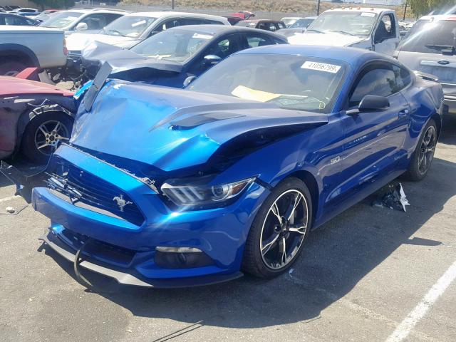 1FA6P8CFXH5210520 - 2017 FORD MUSTANG GT BLUE photo 2