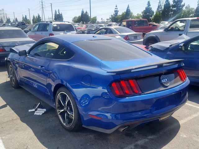 1FA6P8CFXH5210520 - 2017 FORD MUSTANG GT BLUE photo 3