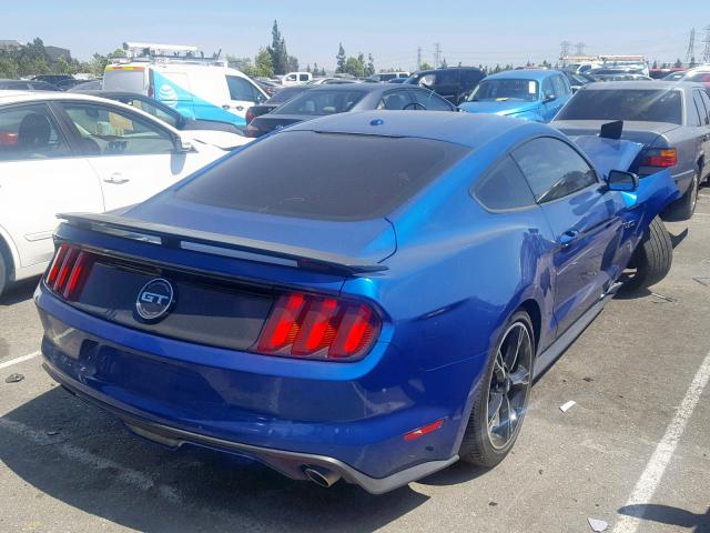 1FA6P8CFXH5210520 - 2017 FORD MUSTANG GT BLUE photo 4