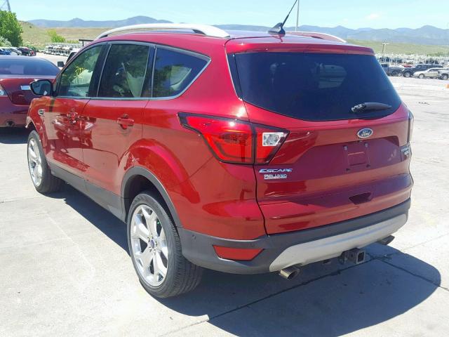 1FMCU9J98KUA19163 - 2019 FORD ESCAPE TIT RED photo 3